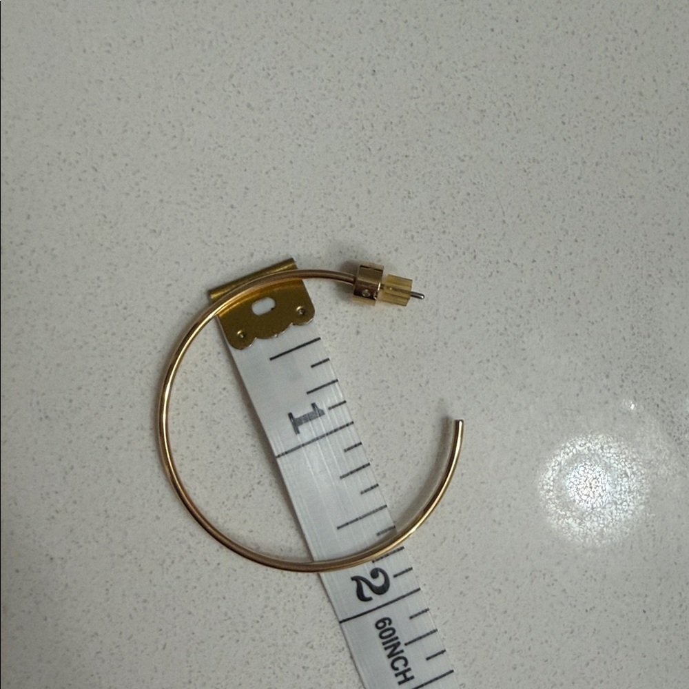 Michael Kors Classic Gold Hoop Earrings - Picture 2 of 2
